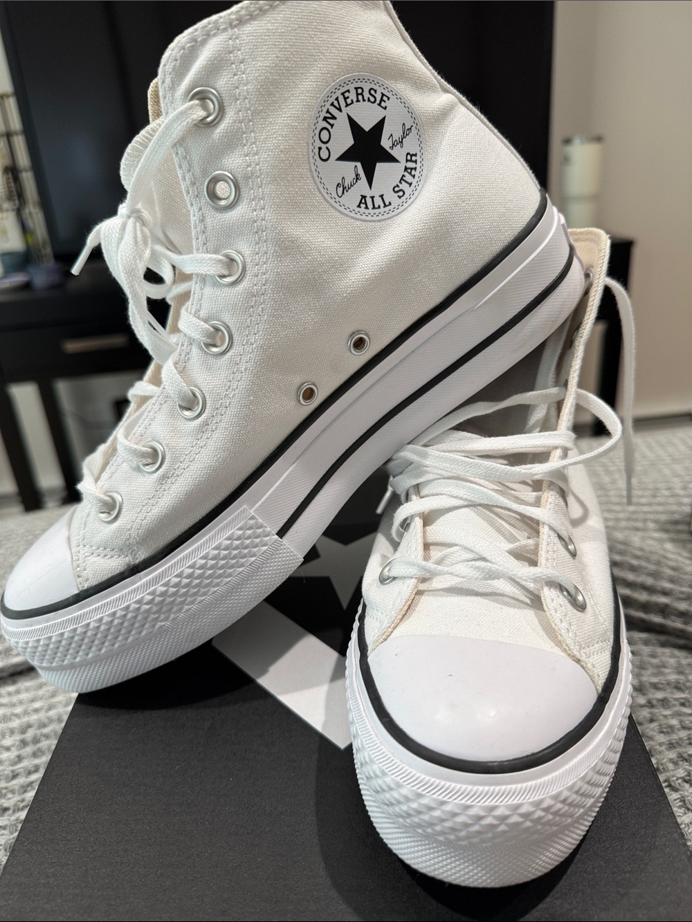 Converse Women’s White Canvas High-Top Sneakers